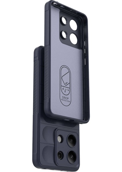 Xiaomi Redmi Note 13 4g Uyumlu Kılıf Esnek Tpu Oyuklu Arka Yüzey Tasarımlı Silikon Kapak