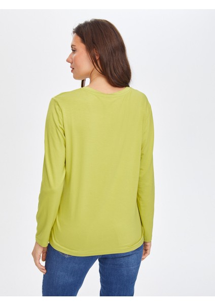 V Yaka Uzun Kol T-Shirt 69022 modelleri