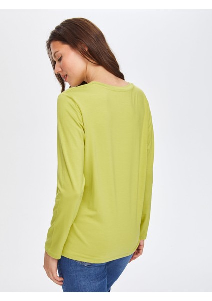 V Yaka Uzun Kol T-Shirt 69022 fırsatları