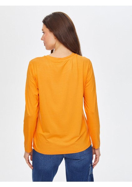 Yuvarlak Yaka Uzun Kol T-Shirt 69024 modelleri