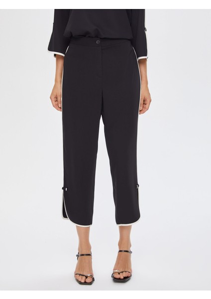 Renk Bloklu Paçası Metal Aksesuarlı Caprı 69468 modelleri