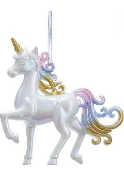 10CM Plastik Unicorn Yılbaşı Ağaç Süsü 1 Adet Mod.2