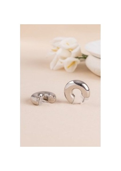 Kadın Gümüş Bombeli Çelik Halka Küpe Kararma Yapmaz Paslanmaz fiyatları
