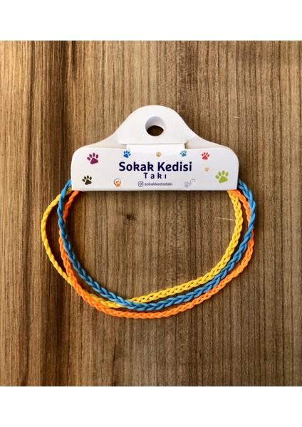 Üçlü Kombin Ip Örgü Halhal (Sarı-Turuncu-Turkuaz) fiyatları