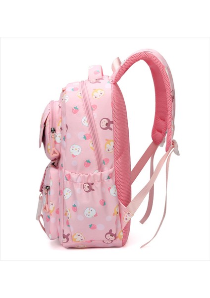 Okullu Kız Okul Çantası Üç Parçalı Set Büyük Kapasiteli Sırt Çantası Pembe (Yurt Dışından) modelleri