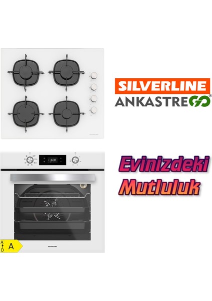 BO6504W01 - CS5335W01 Beyaz Cam Ankastre Set fiyatları