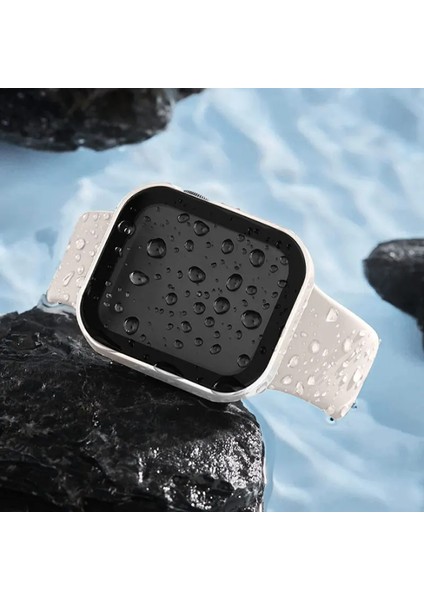 Apple Watch Seri 9-8-7 41MM Uyumlu Kavissiz Suya Dayanıklı Kasa Koruyucu Starlight modelleri