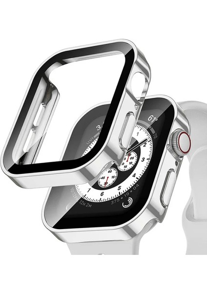 Apple Watch Seri Se-6-5-4 40MM Uyumlu Kavissiz Suya Dayanıklı Kasa Koruyucu Silver