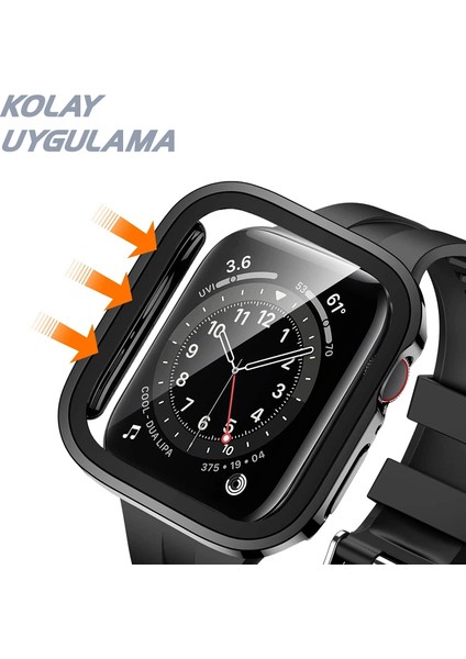 Apple Watch Seri Se-6-5-4 40MM Uyumlu Kavissiz Suya Dayanıklı Kasa Koruyucu Silver fiyatları