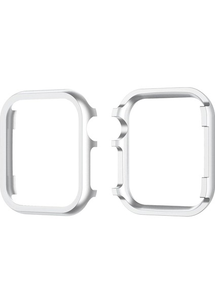 Apple Watch Seri 9-8-7 41MM Uyumlu Alüminyum Metal Kasa Koruyucu Gümüş fiyatları