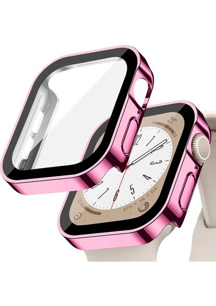 Apple Watch Seri Se-6-5-4 40MM Uyumlu Kavissiz Suya Dayanıklı Kasa Koruyucu Pembe
