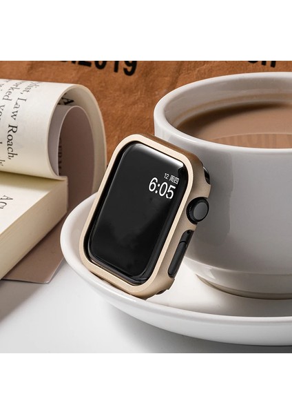 Apple Watch Seri 3-2 38MM Uyumlu Alüminyum Metal Kasa Koruyucu Starlight fırsatları