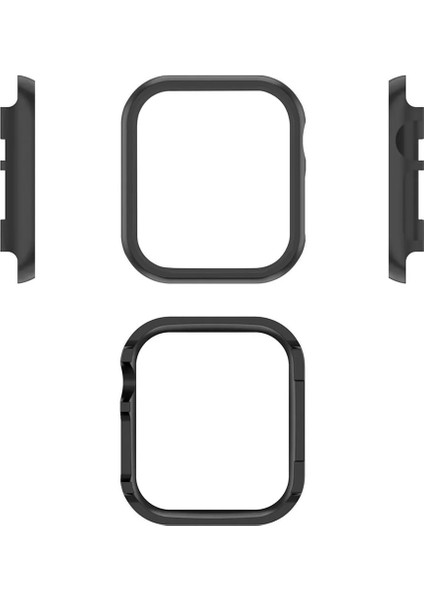 Apple Watch Seri 3-2 38MM Uyumlu Alüminyum Metal Kasa Koruyucu Siyah modelleri