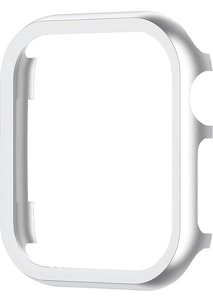 Apple Watch Seri 3-2 38MM Uyumlu Alüminyum Metal Kasa Koruyucu Gümüş