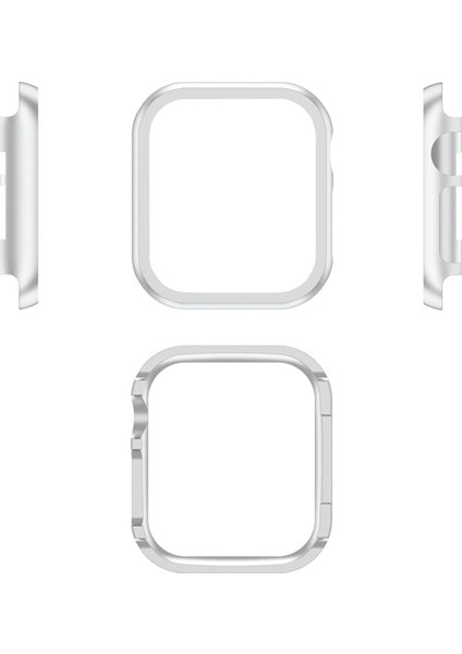 Apple Watch Seri 3-2 38MM Uyumlu Alüminyum Metal Kasa Koruyucu Gümüş modelleri