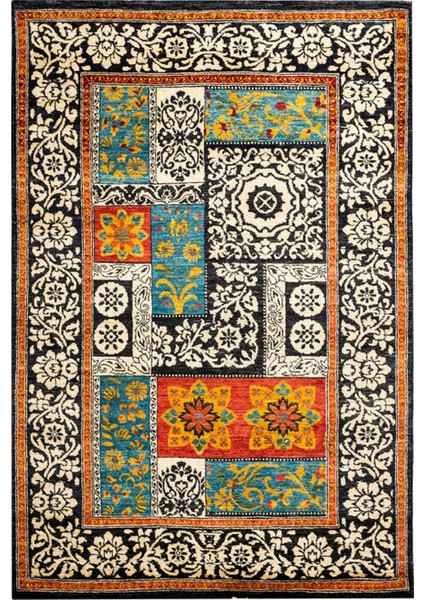 Suzani Etnik Çok Renkli Desenli Dekoratif Halı 1710
