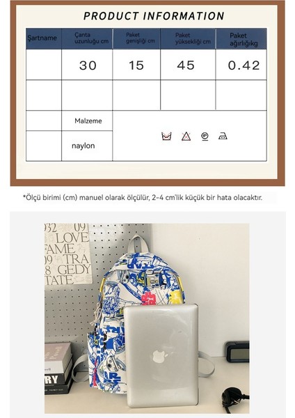 Sırt Çantası Grafiti Üniversite Öğrencisi Sırt Çantası (Yurt Dışından)