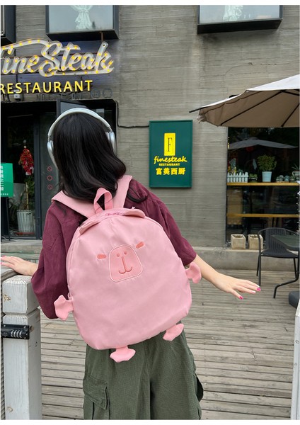 Sevimli Kapia Sırt Çantası Kadın Komik Okul Çantası Seyahat Çantası (Yurt Dışından) fırsatları