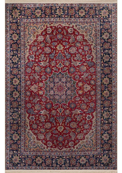 Bordo Bej Temalı Geleneksel Motif Etnik Çiçek Desenli Vintage Dekoratif Halı 2915