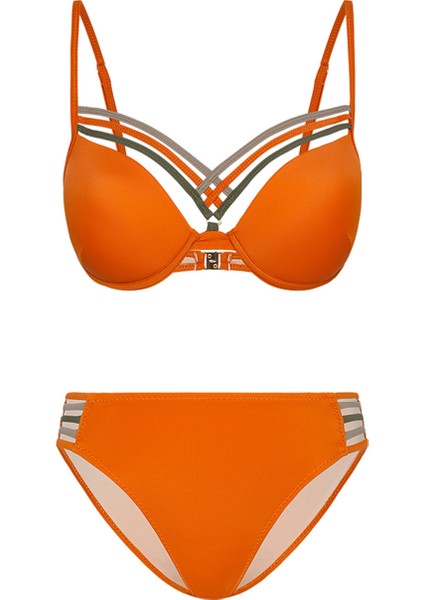 Girasole Turuncu Balenli Bikini Takımı