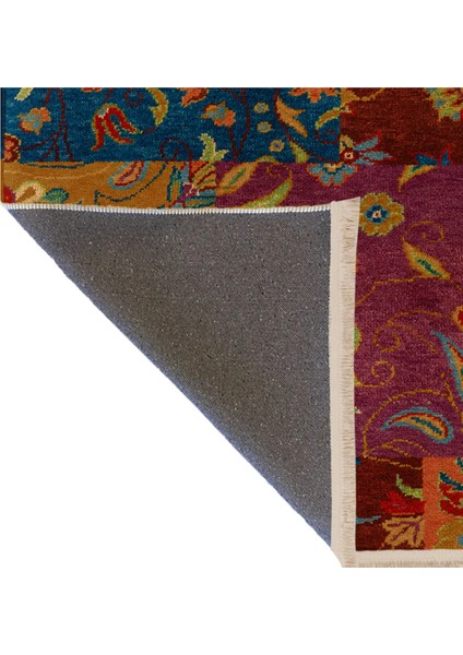Mira Çok Renkli Çiçek Desenli Vintage Dekoratif Halı Mira 1550 fırsatları