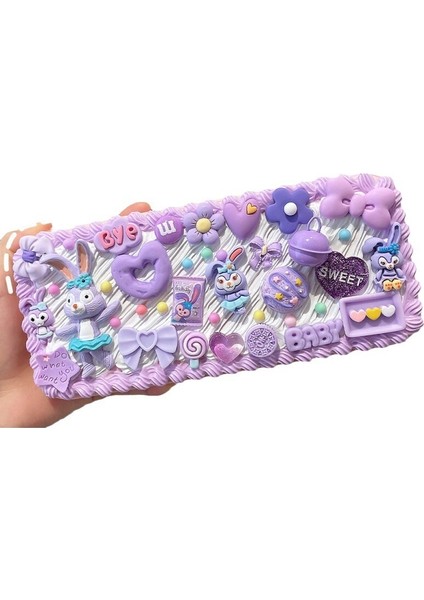 Krem Tutkal Kırtasiye Kutusu Kalem Kutusu El Yapımı Malzemelerden Komple Set (Yurt Dışından)