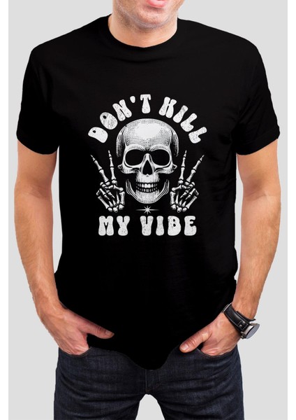 Kuru Kafa Baskılı Siyah Uisex T-Shirt C966