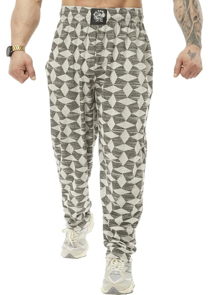 Desenli Natural Body Pantolon Şalvar Kesim Big Sam 1039