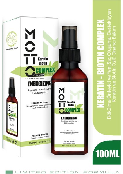 Keratin - Biotin Özlü Dökülme Karşıtı ve Saç Yoğunlaştırıcı Üst Düzey Bakım Yağı 100ML
