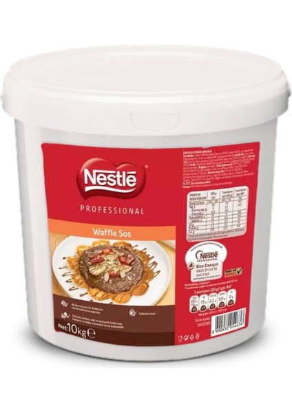 Professional Waffle Sosu Sütlü 10 kg (Beyaz Kova)