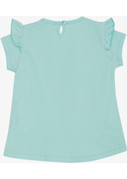 Kız Çocuk Tişört Bahar Temalı Balerin Kız Baskılı 1.5-5 Yaş, Su Yeşili fiyatları