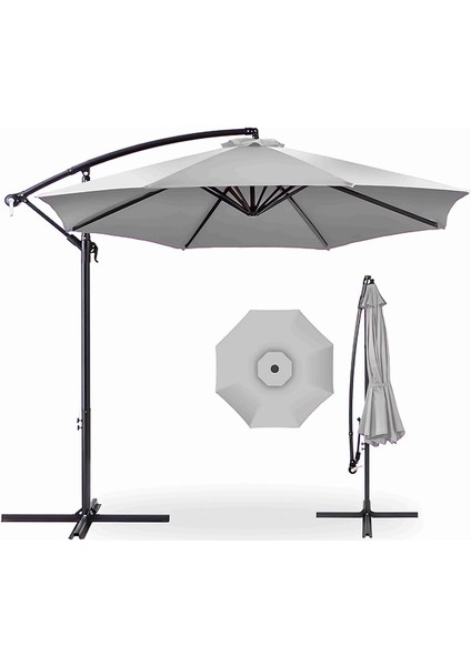 3 mt 8 Kaburga Full Demir 21 kg Bahçe Şemsiyesi Full Set Yerli Üretim Büyük Şemsiye