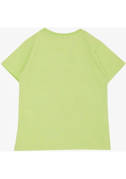 Erkek Çocuk Tişört Sokak Temalı Ayakkabı Baskılı 8-14 Yaş, Fıstık Yeşili fiyatları