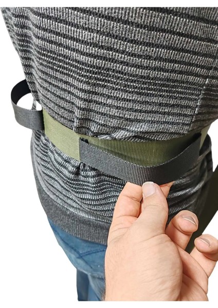 60-80 kg Arası Çok Amaçlı Haki Yeşil Renk Hasta Yürüyüş Destek ve Denge Kemeri Hasta Taşıma Aparatı