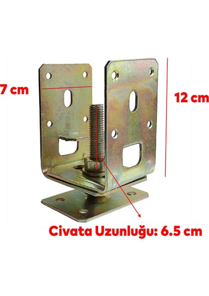 Pergola Ayak Ayarlanabilir 7-12 cm Arası Tente Sundurma Kamelya Çardak Ahşap Profil Metal fiyatları