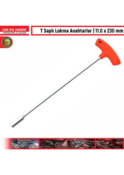 T Saplı Lokma Anahtar 11.0 x 230 mm