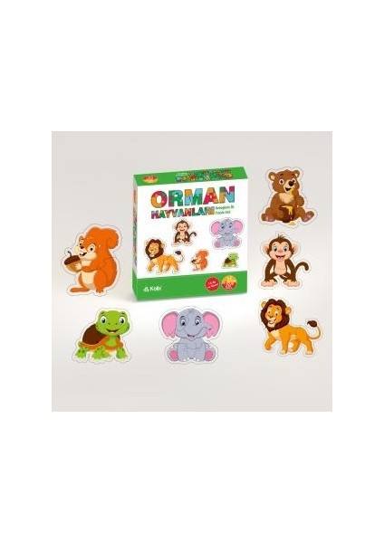 Baby Puzzle Orman Hayvanları Eğitici Oyun Kartları