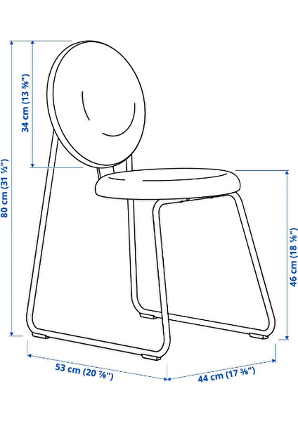 Ikea Manhult Sandalye Koyu Kırmızı