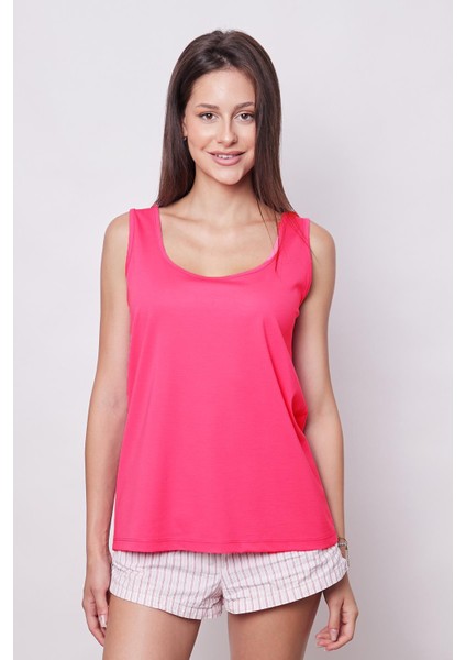 Likralı Span Kumaş Ön Arka Balen Yaka Kalın Askılı Basen Boy Bluz-Fujya fırsatları