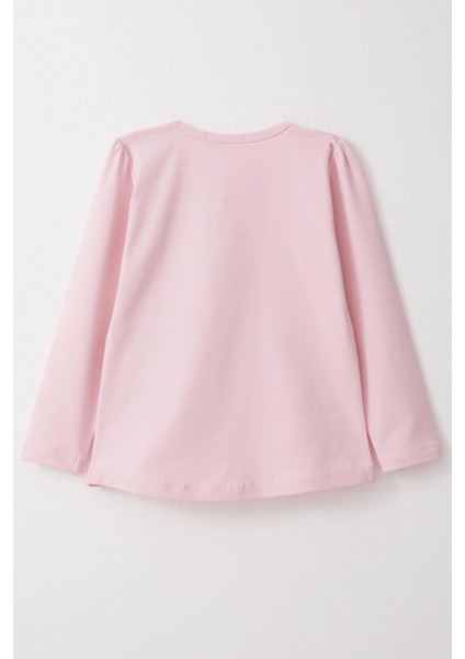 Kız Bebek Uzun Kollu Tişört Sevimli Ceylancık Baskılı 9 Ay-3 Yaş, Pembe fiyatları