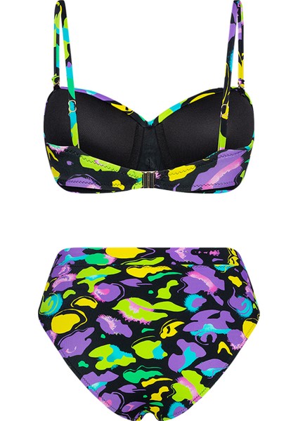 Rosa Kaplı Bikini Takımı
