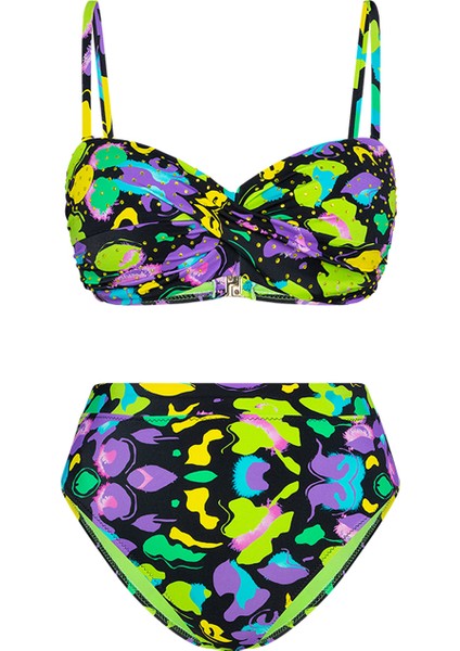 Rosa Kaplı Bikini Takımı