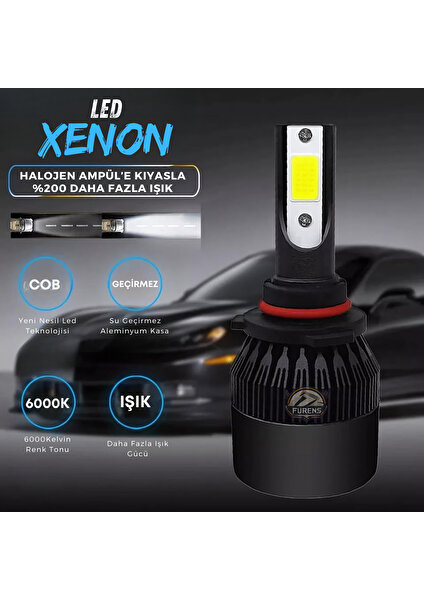 Peugeot 3008 2016-2019 Uzun Far Uyumlu Şimşek Etkili LED Xenon Light Series Hb3