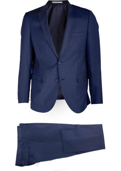 Erkek A.lacivert Barı (4 Drop) / Geniş Kalıp Mono Yaka Takım Elbise