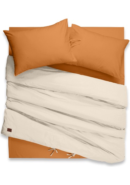 Colorfun %100 Pamuk 62 Tel (155 Tc) 140X200+30 cm Çift Kişilik Nevresim Takımı (Lastikli Çarşaf)