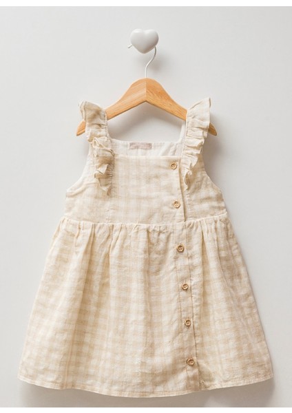 Yazlık Keten Elbise Askılı Astarlı