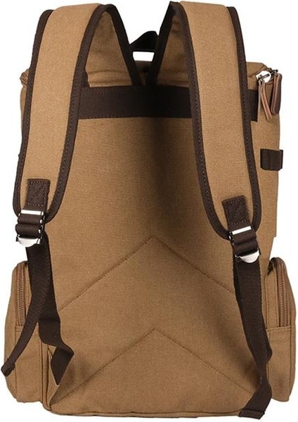 Orjinal Kanvas Kumaş Okul ve Günlük Büyük Boy Silindir Sırt Çantası Bej indirimleri
