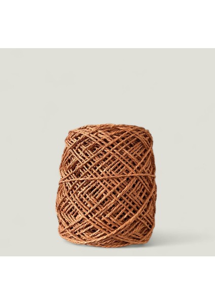 Kağıt İp Tarçın Renk Sarılmış Yumak 100 Gr Bobin