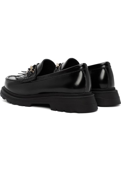 Kadın Siyah Toka Detaylı Maskülen Loafer 24WFD420622 indirimleri