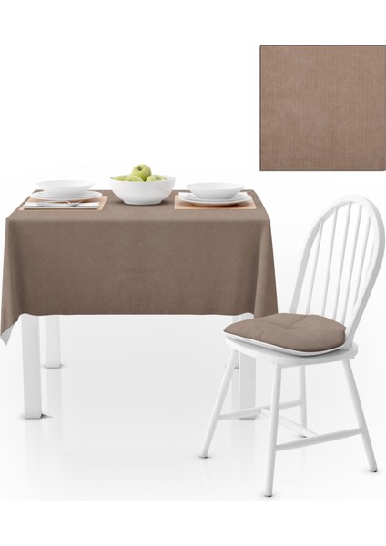 Açık Vizon Düz Renk Masa Örtüsü 140x220